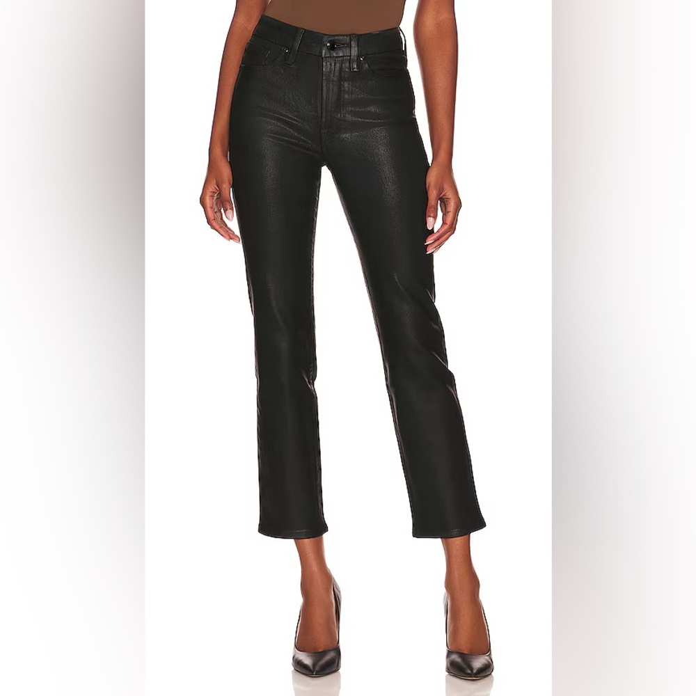 Good American Good Classic Coated Pants